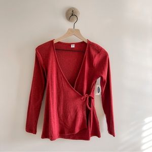 Old Navy Long Sleeve Wrap Top